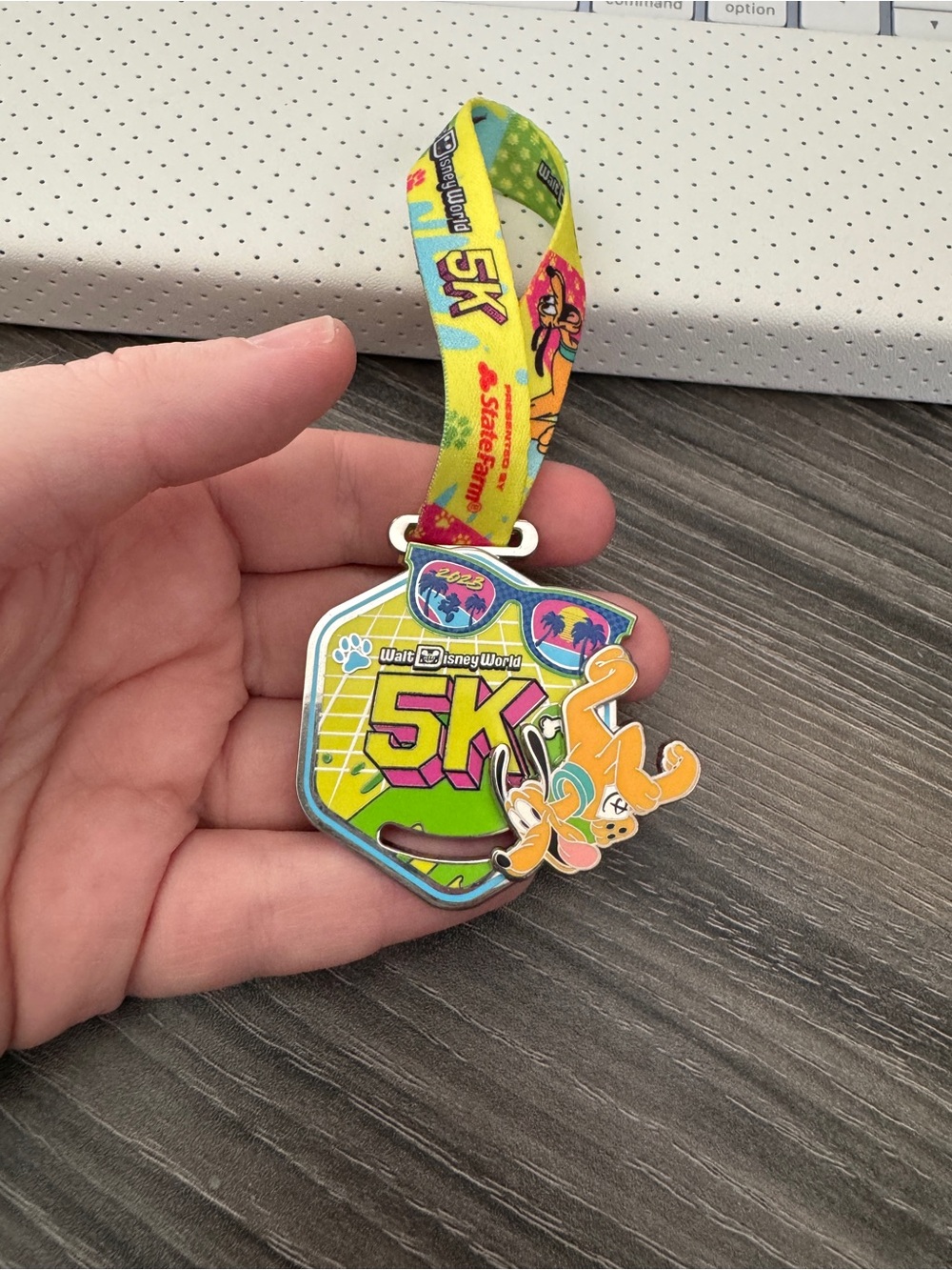 Walt Disney World 5K Pluto Run Disney Medal Replica Pin